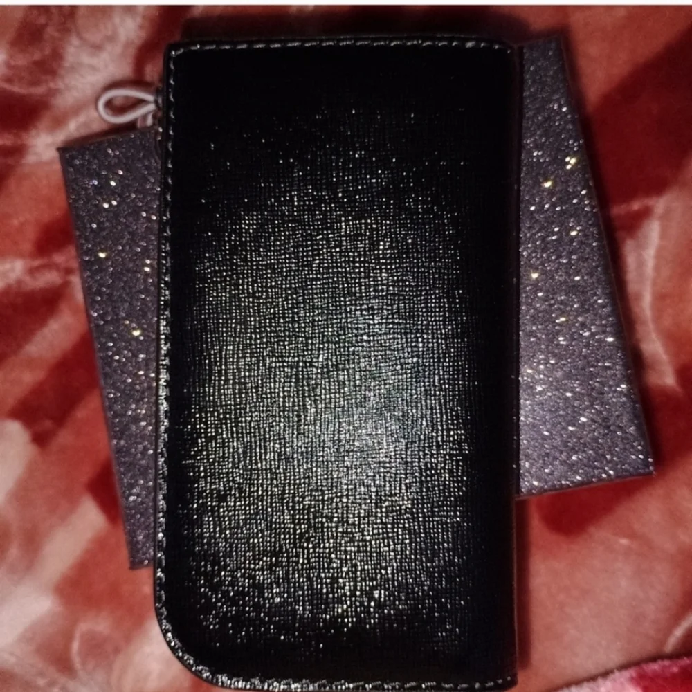 Kate Spade Novelty , billfold, wallet, Cat Black Whiskers Saffaino Leather - Picture 2 of 6